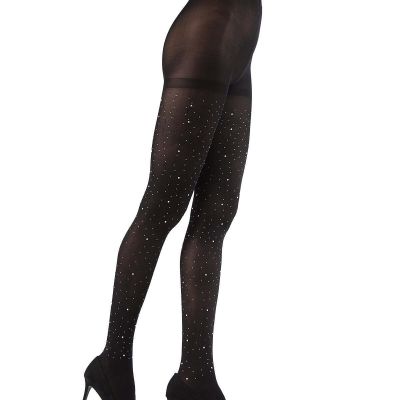 Rock The Night Opaque Faux Gemstone Tights